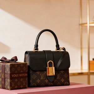 <AUTHENTIC>Louis Vuitton Leather Top Handle Bag